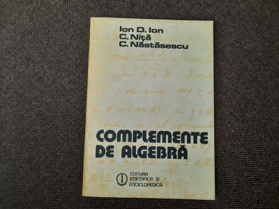 Complemente de Algebra ION D.ION foto
