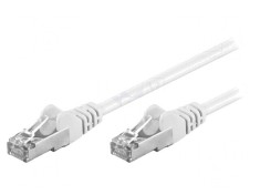 Cablu Patch F/UTP Cat5e Alb 7.5m Ecranat
