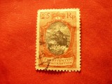 Timbru Liechtenstein 1921 Uzuale - Castel , 25rp stampilat