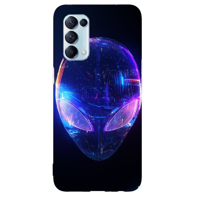 Husa compatibila cu Oppo Find X3 Lite model Cyber Alien, Silicon, TPU, Viceversa foto