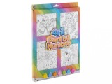 Set creativ Picteaza pe numere pentru fete, 4 in 1, Moxy