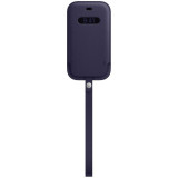 Husa de protectie Apple Leather Sleeve MagSafe pentru IPhone 12/12 Pro, Deep Violet