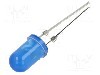 Dioda LED, 5mm, albastru, 4200...5800mcd, 20mA, 2,7...3,4V DC, OPTOSUPPLY - OSB5SA5A34G-1