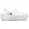 Saboți Crocs Women&#039;s Classic Platform Clog Alb - White, 37 - 39, 41, 42