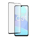 Folie de sticla pentru realme c51 / note 50 - 3d protectie profesionala, negru