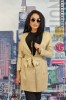 A468RR-155 Cardigan elegant din imitatie piele intoarsa fina