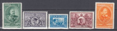 ROMANIA 1931 LP 91 SEMICENTENARUL REGATULUI GUMA ORIGINALA SERIE SARNIERA foto