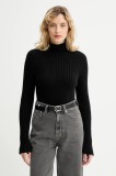 Marc O&#039;Polo pulover de bumbac culoarea negru, cu turtleneck, 509605960173