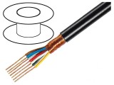 Cablu microfon 7x0.25mm&sup2; negru OFC -15&divide;70&deg;C