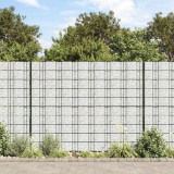 Paravan de gradina aspect pietris de marmura gri 35x0,19 m PVC GartenMobel Dekor, vidaXL