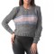 E775-18 Pulover casual accesorizat cu o dunga colorata in fata