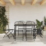 Set de masa pentru gradina, 7 piese, plasa metalica antracit GartenMobel Dekor, vidaXL