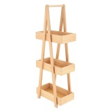 Raft 3 Niveluri Pin/Mdf 80X30X18,5 Cm &ndash; Natural | Mobilier Depozitare Baie