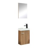 Cumpara ieftin Mobilier complet de baie Melanie 40, stejar