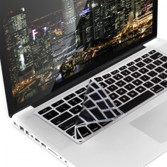 Husa pentru tastatura Apple MacBook Air 13&#039;&#039;/MacBook Pro Retina 13&#039;&#039;-15&#039;&#039; (to mid 2016), Kwmobile, Negru, Silicon, 36293.01