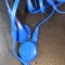 Casti audio albastre, din plastic
