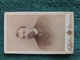 FOTOGRAFIE DE EPOCA anul 1899 , atelier G. Waber -Bucuresci - .Distins domn .Notite pe verso
