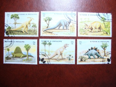 SAO TOME SERIE ANIMALE PREISTORICE foto