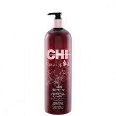 Sampon pentru par uscat, 739 ml CHI Rose Hip Oil Protecting - profesional foto