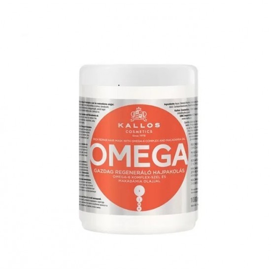 Kallos Omega Rich Repair Hair Mask mască hrănitoare pentru păr deteriorat 1000 ml