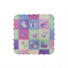 Covor tip puzzle, pentru copii, spuma EVA, 25 piese, 30x30 cm, Isotrade