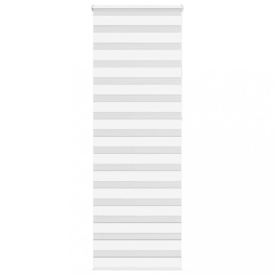 vidaXL Jaluzea tip zebra alb lățime țesătură 85,9 cm poliester foto