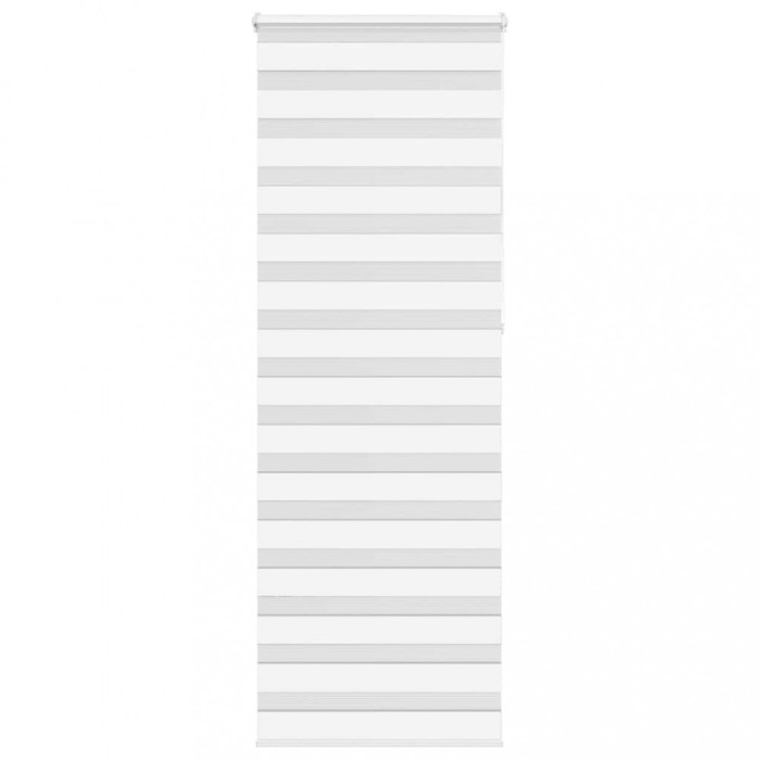 vidaXL Jaluzea tip zebra alb lățime țesătură 85,9 cm poliester
