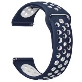 Cumpara ieftin Curea silicon compatibila Huawei Watch GT 4 46mm, telescoape QR, Albastru-Alb