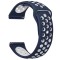 Curea silicon compatibila Garmin Venu 3, telescoape QR, Albastru-Alb