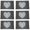 Set suport farfurie pentru servirea mesei, model Pufo Home Sweet Home, 6 bucati