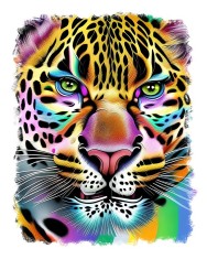 Sticker decorativ Leopard, Galben, 70 cm, 11074ST foto