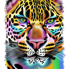 Sticker decorativ Leopard, Galben, 70 cm, 11074ST