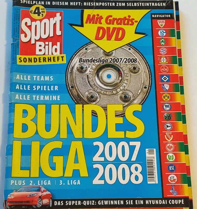 Revista fotbal + DVD - SPORT BILD - BUNDESLIGA 2007-2008