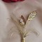 BROSA VINTAGE DIN METAL AURIU CU DECOR CRISTALE