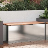 VidaXL Bancă de grădină Argintiu 100 x 40 x 43 cm Oțel inoxidabil 874909