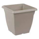 Ghiveci din plastic patrați pentru flori &ndash; stil moca, CMCLASS