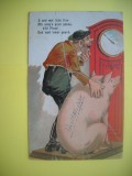 HOPCT 510 L CU..PORCUL LA CANTAR ..!!!- IN 1920 AUSTRIA -[ STAREA CARE SE VEDE ]-CARICATURA VECHE-EUROPA --CIRCULATA