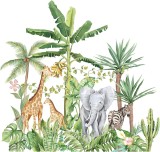 Sticker Decorativ, Animale Salbatice din Safari, 60 x 90 cm Alb 60 cm 90 cm 60 cm Alb 2 Folii