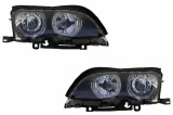 Faruri LED Angel Eyes BMW Seria 3 E46 (09.2001-03.2005) Negru Performance AutoTuning