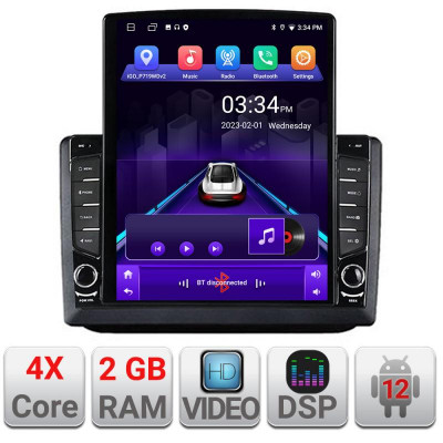 Navigatie dedicata Skoda Fabia 2 2009-2014 Android radio gps internet quad core 2+32 ecran vertical 9.7&amp;quot; Kit-fabia2+EDT-E708 CarStore Technology foto