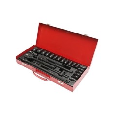 Trusa chei tubulare 1 2 24 piese cu clichet, bara T culisanta, extensii si tubulare 8-32mm pentru mecanica auto si reparatii