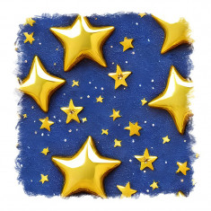 Sticker decorativ Stele, Auriu, 55 cm, 11611ST