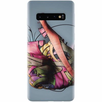 Husa silicon pentru Samsung Galaxy S10, Beautiful Hand Art foto