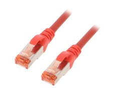 Patch Cord Ethernet Ro?u S/FTP Cat6 LSZH 0.5m foto