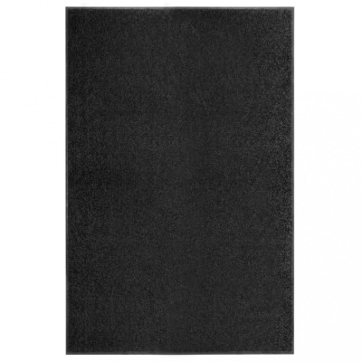 Covoraș de ușă lavabil, negru, 120 x 180 cm foto