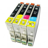 Set 4 cartuse compatibile Epson T0611 T0612 T0613 T0614, Multicolor