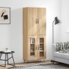 VidaXL Dulap &icirc;nalt, stejar sonoma, 69,5x34x180 cm, lemn compozit