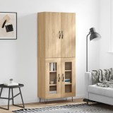 vidaXL Dulap &icirc;nalt, stejar sonoma, 69,5x34x180 cm, lemn compozit