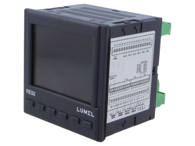Regulator dublu canal 0/4-20mA pe panou LUMEL RE92