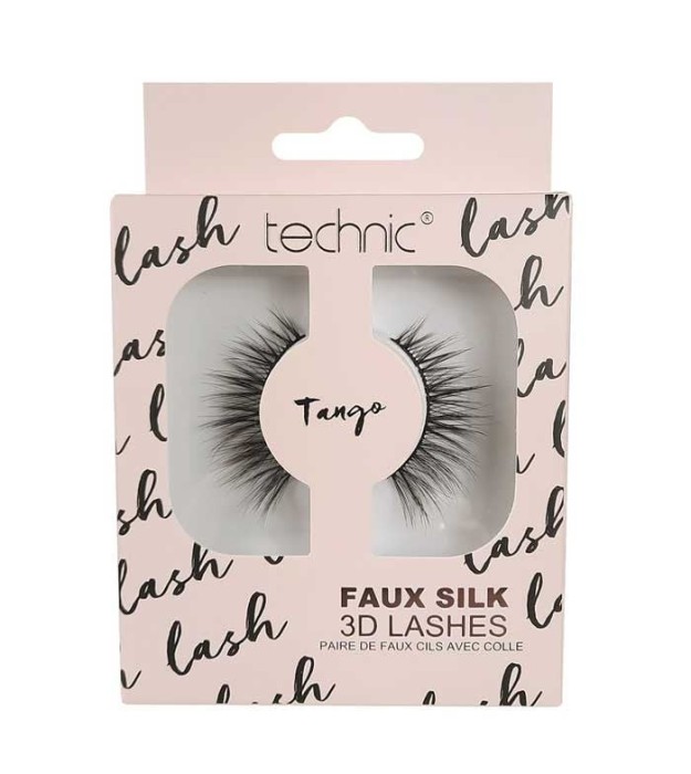 Gene false, Technic, Faux Silk 3D Lashes, Tango, Adeziv inclus